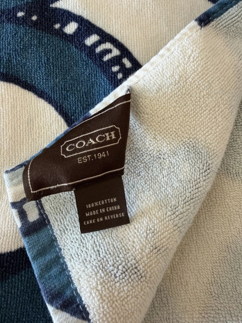 Coach Beach Towel EUC - Picture 3 of 3